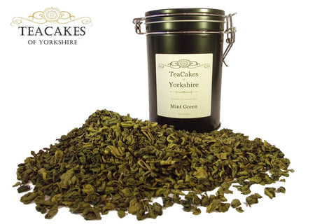 Mint Green Tea Gift Caddy Green Loose Leaf 100g - TeaCakes of Yorkshire