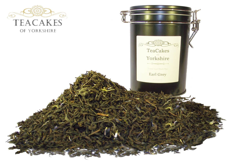 Earl Grey Tea Gift Caddy Black Flavoured Leaf 100g - TeaCakes of Yorkshire