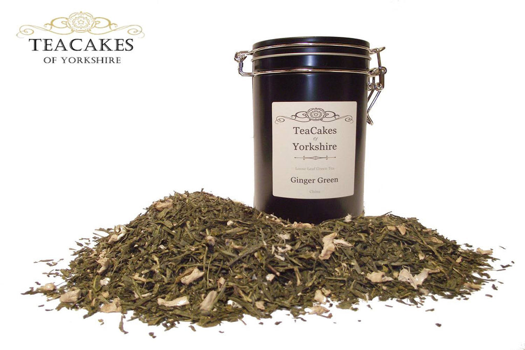Ginger Green Tea Gift Caddy Loose Leaf 100g - TeaCakes of Yorkshire