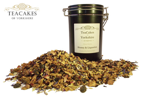 Honey & Liquorice Tea Gift Caddy Herbal Tisane 100g - TeaCakes of Yorkshire