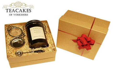 Tea Gift Set Jasmine Blossom Green Loose Leaf 100g - TeaCakes of Yorkshire